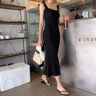 Rib-knit Long Tank Dress
