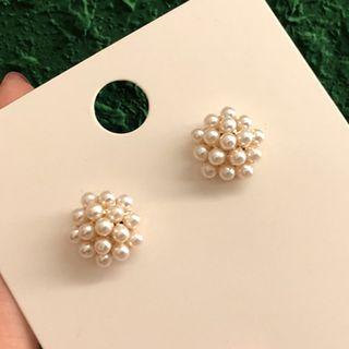 Faux Pearl Stud Earring 1 Pair - Earrings - One Size