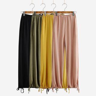 Straight-fit Plain Pants