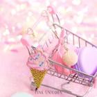 Ice-cream & Pom Pom Non-matching Earring Ice-cream & Pom Pom Non-matching Earring - One Size