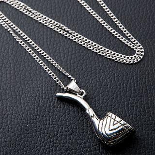 Stainless Steel Pipe Pendant Necklace 316 - Stanless Steel - One Size