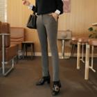 Fleece-lined Slim-fit Dress Pants