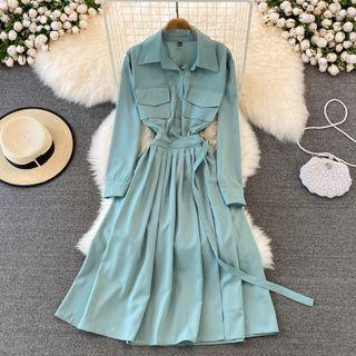 Maxi A-line Shirt Dress