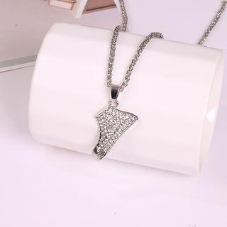 Rhinestone Miniature Shoe Pendant Necklace
