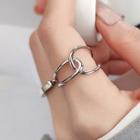 Alloy Geometric Open Ring 1 Pc - Silver - One Size
