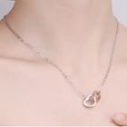 Heart Necklace Silver & Rose Gold - One Size