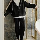 Color-panel Zip Hoodie / Sweatpants