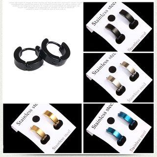 Set Of 6 Pairs: Earring 6 Pair - Black & Silver & Gold - One Size