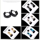 Set Of 6 Pairs: Earring 6 Pair - Black & Silver & Gold - One Size
