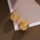 Textured Alloy Dangle Earring E10645 - 1 Pair - Gold - One Size