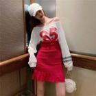Long-sleeve Number 85 T-shirt / Mini Skirt
