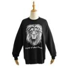 Lion Print Pullover
