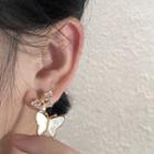 Asymmetrical Butterfly Drop Earring / Clip-on Earring