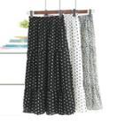 Patterned A-line Midi Chiffon Skirt