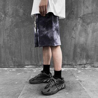 Dye Print Drawstring Shorts