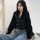 Pin-detailed Cardigan Black - One Size