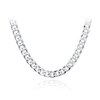 Fashion Simple Geometric Necklace 50cm Silver - One Size