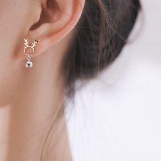 925 Sterling Silver Deer Dangle Earring 1 Pair - S925 Silver - As Shown In Figure - One Size