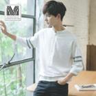 3/4-sleeve Contrast-trim Shirt