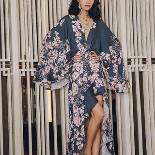 Floral Print High-low Beach Dress