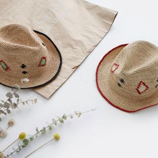 Pattern Raffia Hat