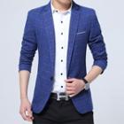 Plaid Slim-fit Blazer