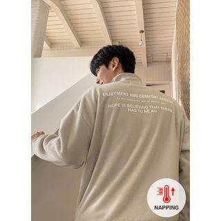 Letter-printed Boxy Anorak Pullover