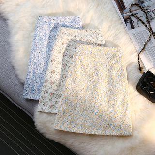 Floral Lace Mini A-line Skirt
