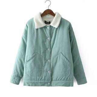 Fleece-lined Button Jacket