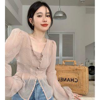 Camisole Top / Long-sleeve Sheer Top