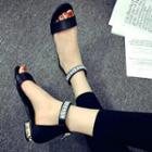 Embellished Ankle Strap Sandals