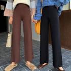 Knit High-waist Straight Cut Pants