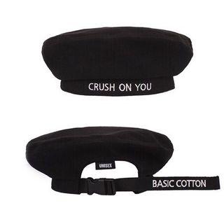 Buckled Lettering Beret