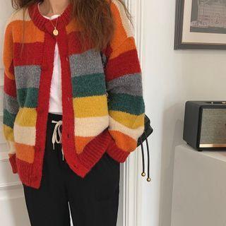 Rainbow Striped Sweater / Cardigan