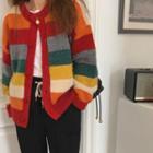 Rainbow Striped Sweater / Cardigan