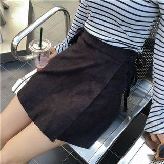 Plain Wrap Mini Skirt
