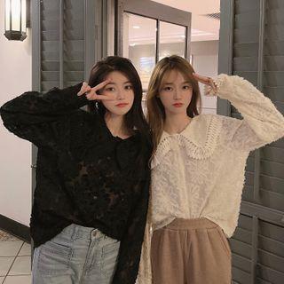 Doll-collar Lace Blouse