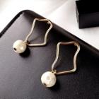 Pearl Drop Earring 1 Pair - As Shown In Figure - One Size