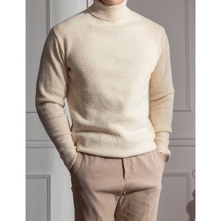 Turtle-neck Wool Blend Knit Top In 10 Colors