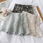 Glitter Woolen Mini Skirt