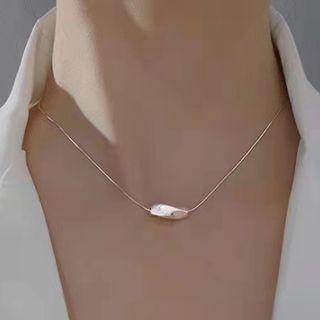 Irregular Pendant Sterling Silver Choker D629 - 1 Pc - Silver - One Size