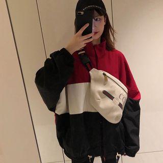 Color Block Zip Jacket / Pullover