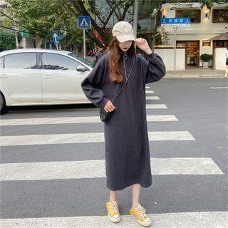 High-neck Zip Long Dress