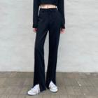 Long-sleeve Knit Top / Wide-leg Dress Pants