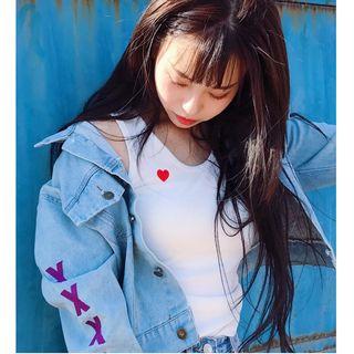 Heart Embroidery Tank Top