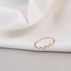Zigzag Alloy Ring Gold - One Size
