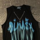 Lettering Chained Tank Top