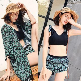 Set: Printed Bikini + Beach Cover-up