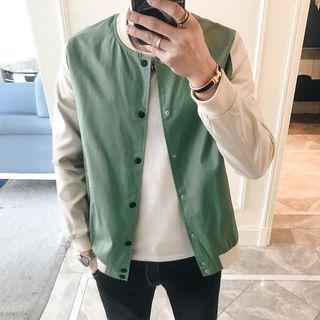 Color Panel Single-breasted Jacket
