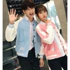 Couple Matching Snap-button Corduroy Jacket